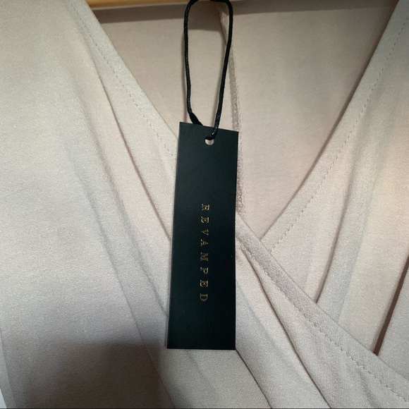 NWT Revamped Faux-Wrap Rear Tie Crop Top - Picture 5 of 6